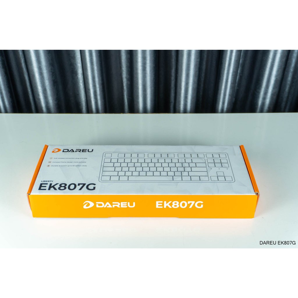 Bàn phím cơ không dây Gaming DAREU EK807G (TRẮNG)
