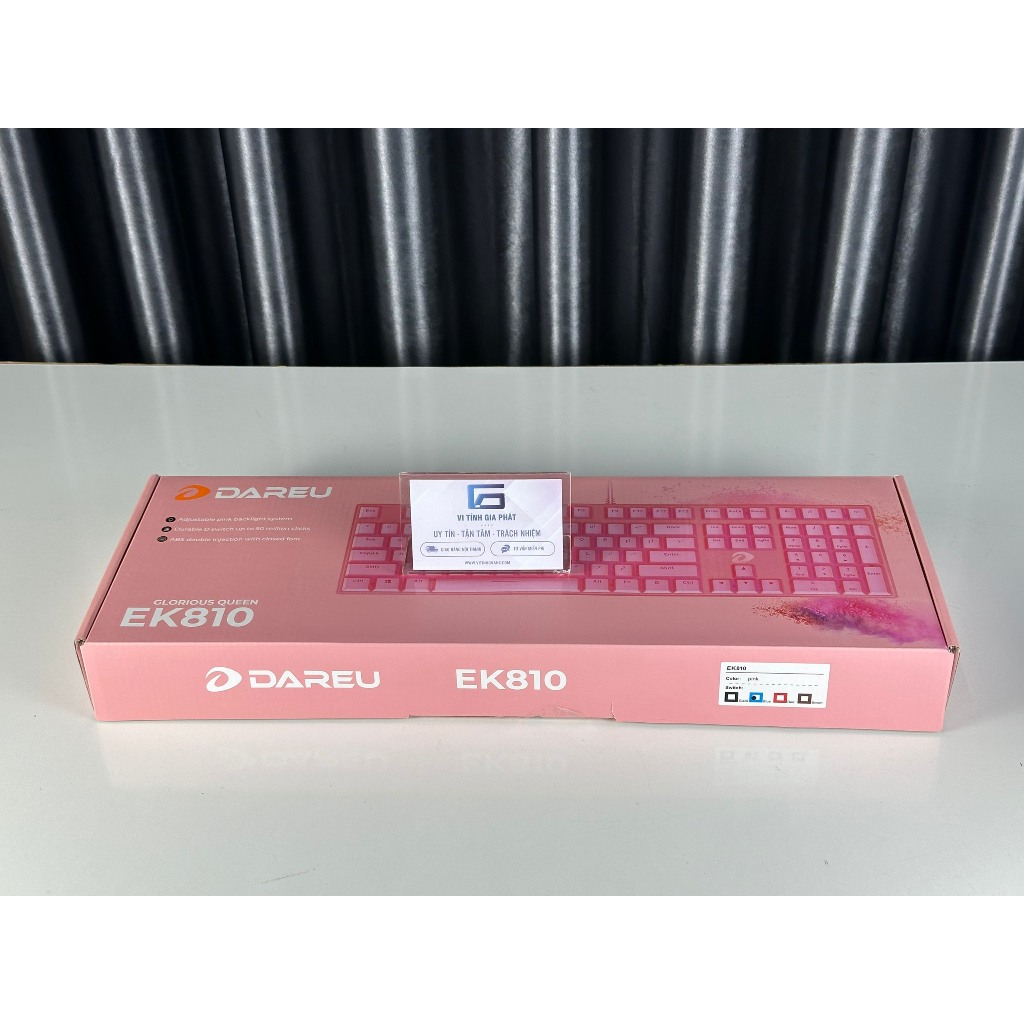 Bàn phím cơ Gaming DAREU EK810 (HỒNG) BLUE SWITCH