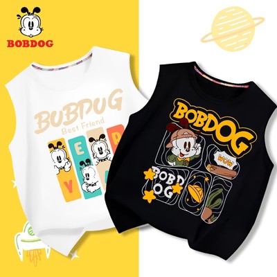 Áo ba lỗ bé trai BOBDOG áo trẻ em sát nách chất vải cotton mềm mát in hình cute cho bé mặc hè