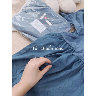VÁY DÍP PHỐI JEANS GIẤY CHO NỮ