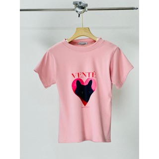 Áo thun cộc tay babytee in trái tim Vente Mat25 - phong cách basic