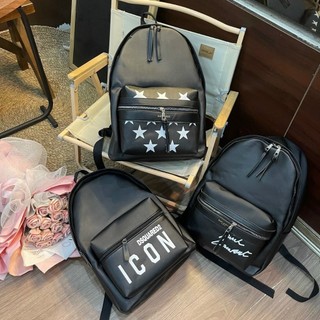 Balo icon ysl hót trend hoạ tiết chữ nổi/balo da có sẵn size 40
