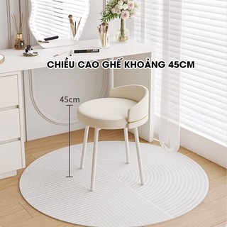  Ghế Đôn Sợi Nano Mặt Vuông Trang Điểm Làm Việc Canashop Nội Thất Decor Phòng Khách 