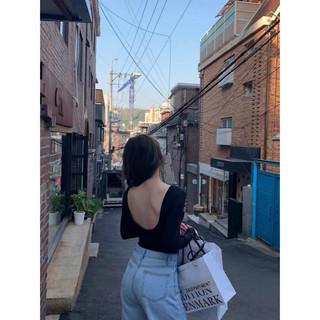 Áo bodysuit tay dài hở lưng