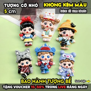 Tượng tô màu, BABY ZORAA 2D MINI S, thạch cao trắng (Không kèm màu), luyện vẽ, decor