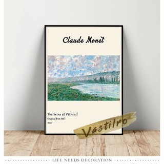 Tranh treo tường canvas NEW703 chủ đề thiên nhiên Claude Monet trang trí phòng khách, phòng ngủ, homestay.