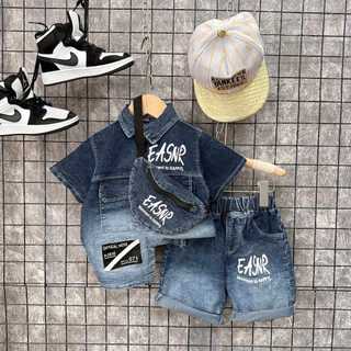 Set công tử 3 chi tiết HM KIDS cho bé trai lãng tử chất jeans cao cấp