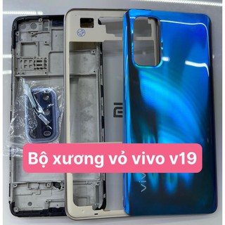 Bộ xương sườn+vỏ+ khay sim+kính camera+phím zin vivo v19-lên máy đẹp,ráp máy chuẩn