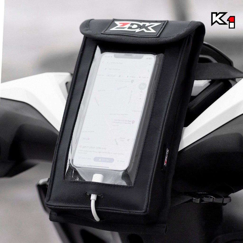 Túi mini ZDK K1 và túi SWAT treo đầu xe máy có lỗ dây sạc điện thoại bản 2026