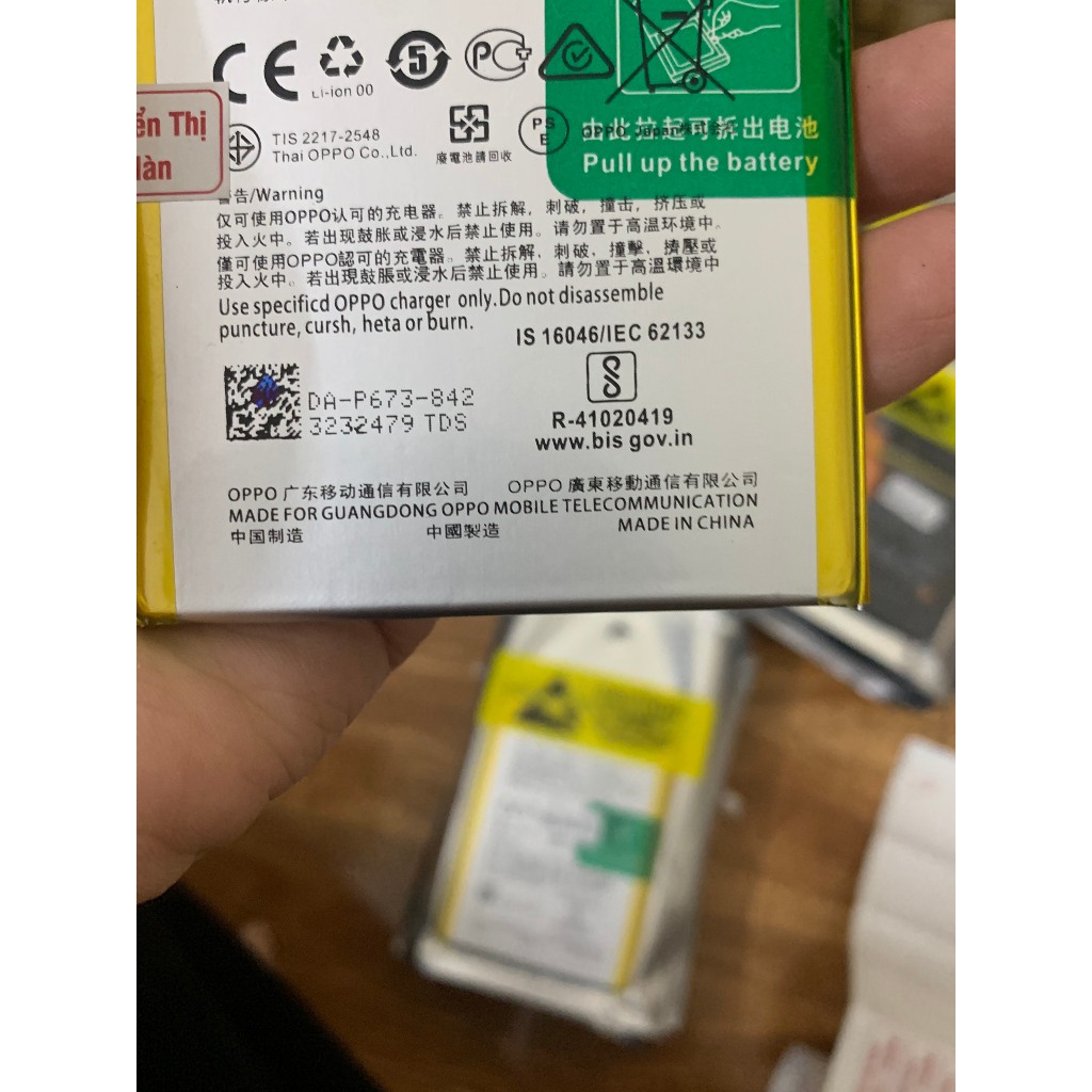 Pin Oppo A3s / Oppo A5 / Oppo A5s / Oppo A7 / A31 2020  tặng bộ sửa và keo dán màn b7000.