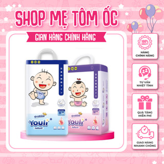 Bỉm YOULI  CHÍNH HÃNG  Tã Choé Dán/Quần Tý Quậy Đai Chun Mềm Mại, Mỏng Nhẹ Siêu Thấm Hút Size NB-3XL Cho Bé Dưới 5 kg