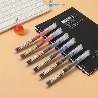Bút gel mực NGÒI KIM 0.5mm mực đều, viết ngòi nhỏ nét đẹp nhiều màu, bút mực nhanh khô giá rẻ