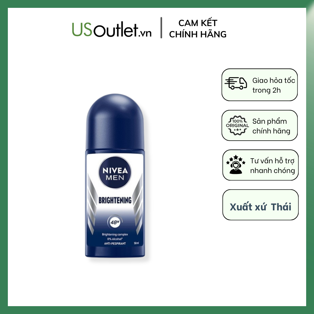 Lăn Khử Mùi Nam Nivea Brightening For Men 50ML