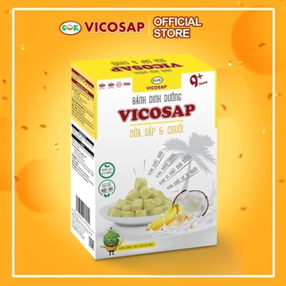 Cho bé - Bánh Dinh Dưỡng Vicosap Dừa Sáp & Chuối Hộp 18g