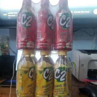 Lốc 6 chai c2 chanh / đào chai 355ml