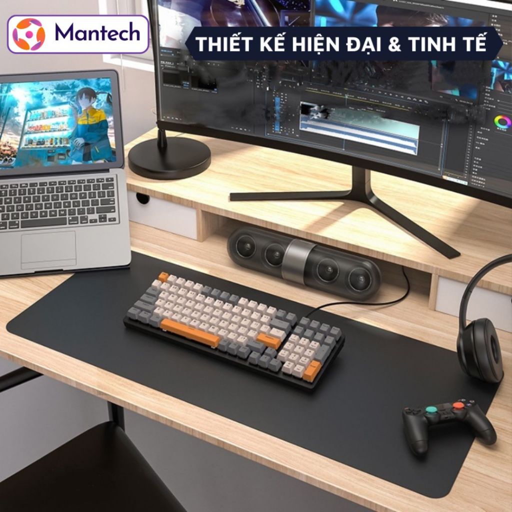 Bàn Phím Cơ Máy Tính Gaming Cao Cấp Mantech K3 LED Rainbow Cực Đẹp, Trục Cơ Red Switch Gõ Êm, Bảo Hành 12 Tháng | BigBuy360 - bigbuy360.vn