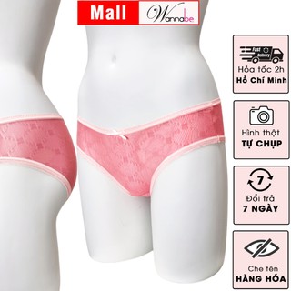 Quần lót WANNABE QLL07 quần chíp thun lưới họa tiết hoa xinh xắn thoáng mát thoải mái
