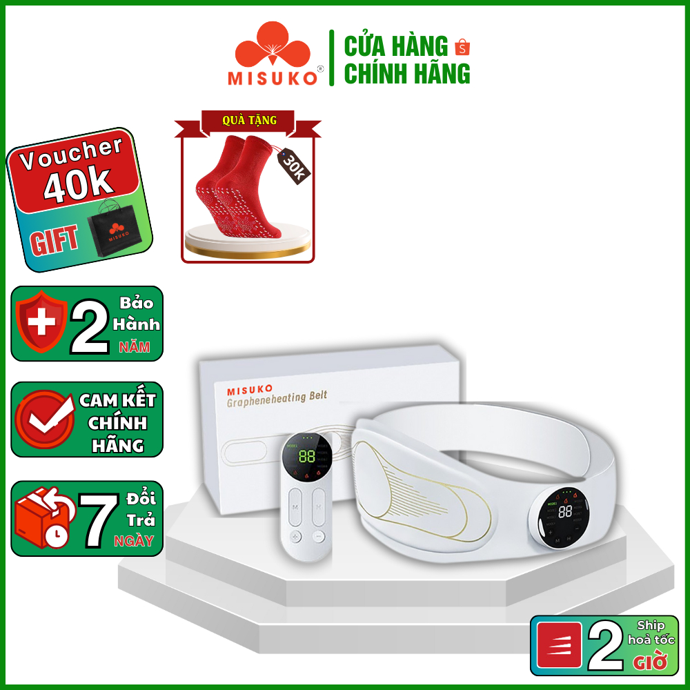 Máy massage bụng xung điện MISUKO EMS FITNESS 1104 [ BẢO HÀNH 24 THÁNG ], Máy massage xung điện giảm đau nhức vùng thắt