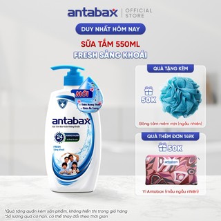 Sữa tắm bảo vệ da kháng khuẩn antabax fresh sảng khoái 550ml