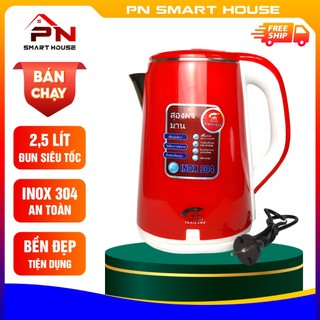Ấm đun nước siêu tốc công suất 1500W cao cấp, Ấm đun siêu tốc dung tích 2.5L