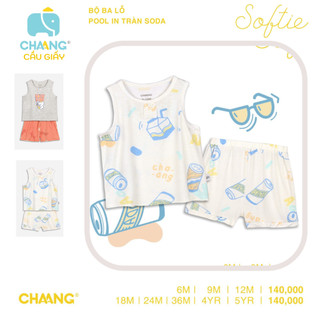 Chaang - Bộ quần áo ba lỗ bé trai Pool SS2023D06 cho bé 3 tháng đến 5 tuổi |Quần áo Chaang chính hãng