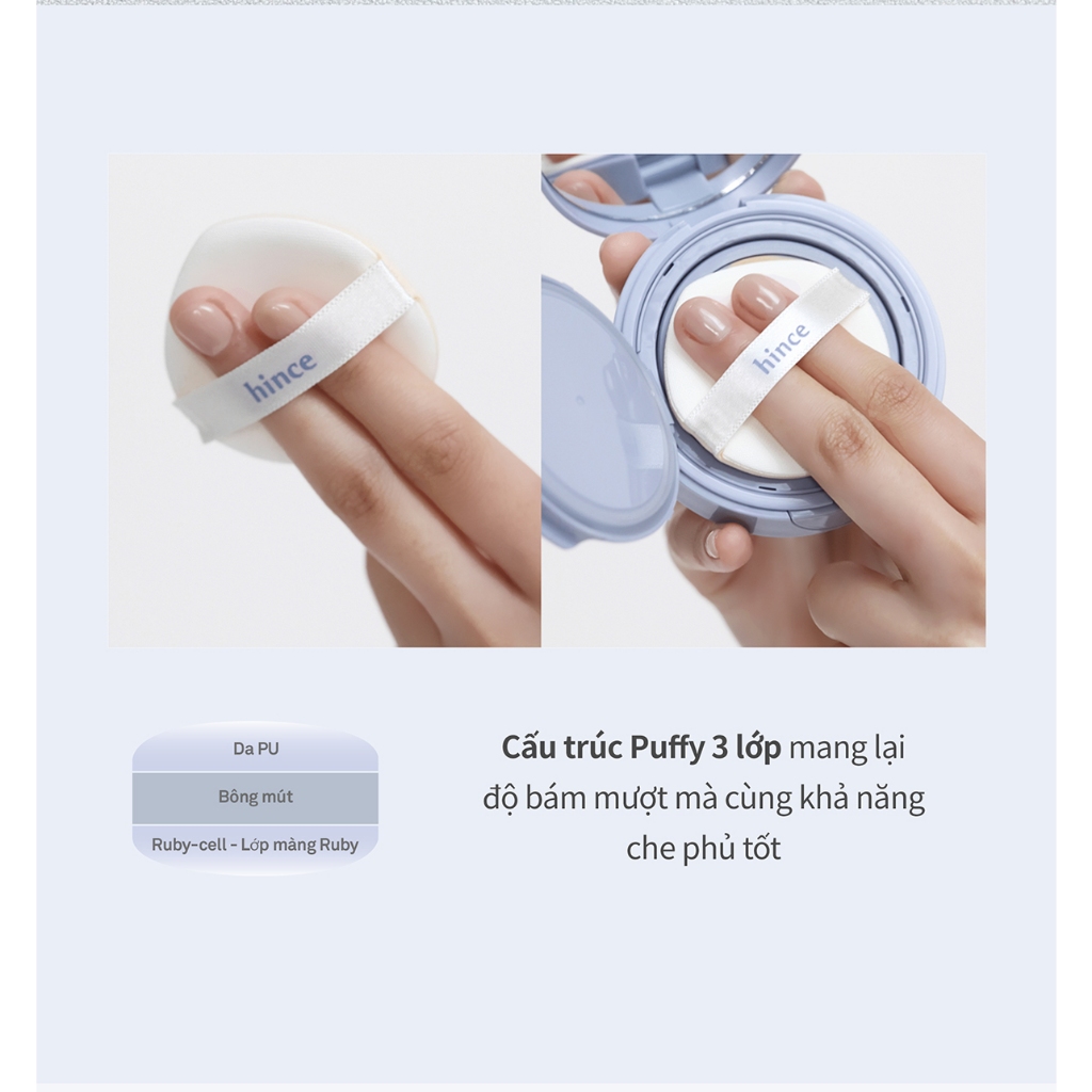 Phấn Nước Thuần Chay hince Second Skin Mesh & Matte Cushion