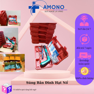 Máy bắn đinh, súng bắn đinh hạt nổ mẫu mới 2023tặng kèm 50 đinh