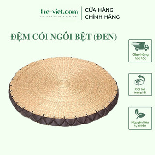 Nệm cói - Đệm cói ngồi bệt - Đệm yoga ngồi thiền cao cấp (màu đen)