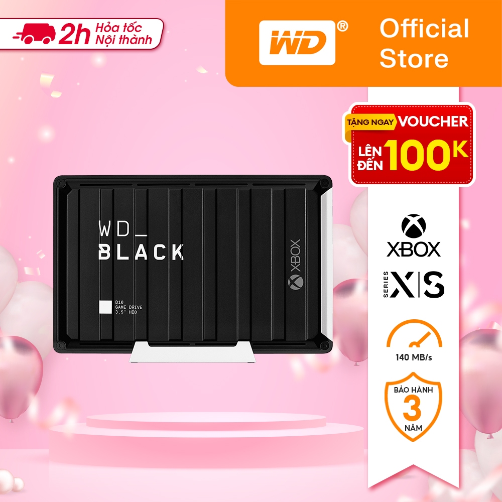 Ổ cứng di động HDD Western Digital Black D10 12TB Game Drive For Xbox Chính Hãng - Bảo Hành 3 Năm