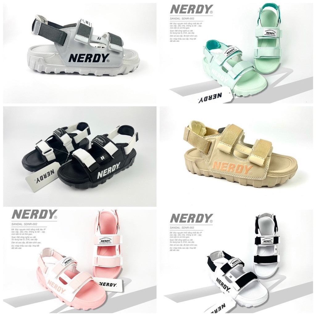 Giày sandal nam nữ Nerdy hàng VNXK + Tặng vớ + Tặng box