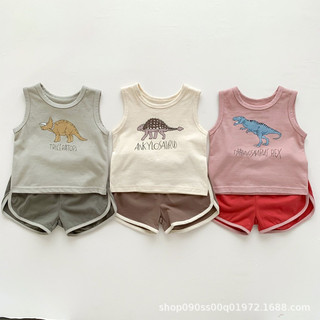 Bộ ba lỗ cotton tàu cho bé trai và bé gái
