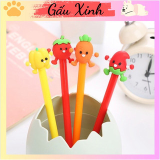 Bút Nước Mực Đen Cậu Bé Rau Củ Ớt, Carot, Cà Chua, Bí Ngô