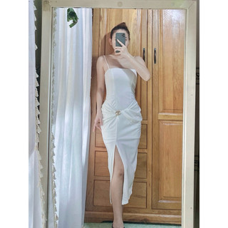 Đầm body 2 dây xẻ tà dự tiệc ( Quận Tân Phú, Hoả tốc HCM )