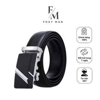 Thắt Lưng Nam Da Bò Nguyên Miếng FOXYMAN Khoá Cài Tự Động BẢO HÀNH 1 ĐỔI 1 Dây Nịt Nam,Thắt Lưng Da