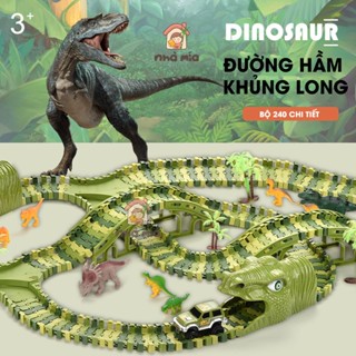  Bộ lắp ráp đường đua ô tô khủng long đồ chơi lắp ghép đường ray khủng long cỡ lớn cho bé thoả sức sáng tạo 