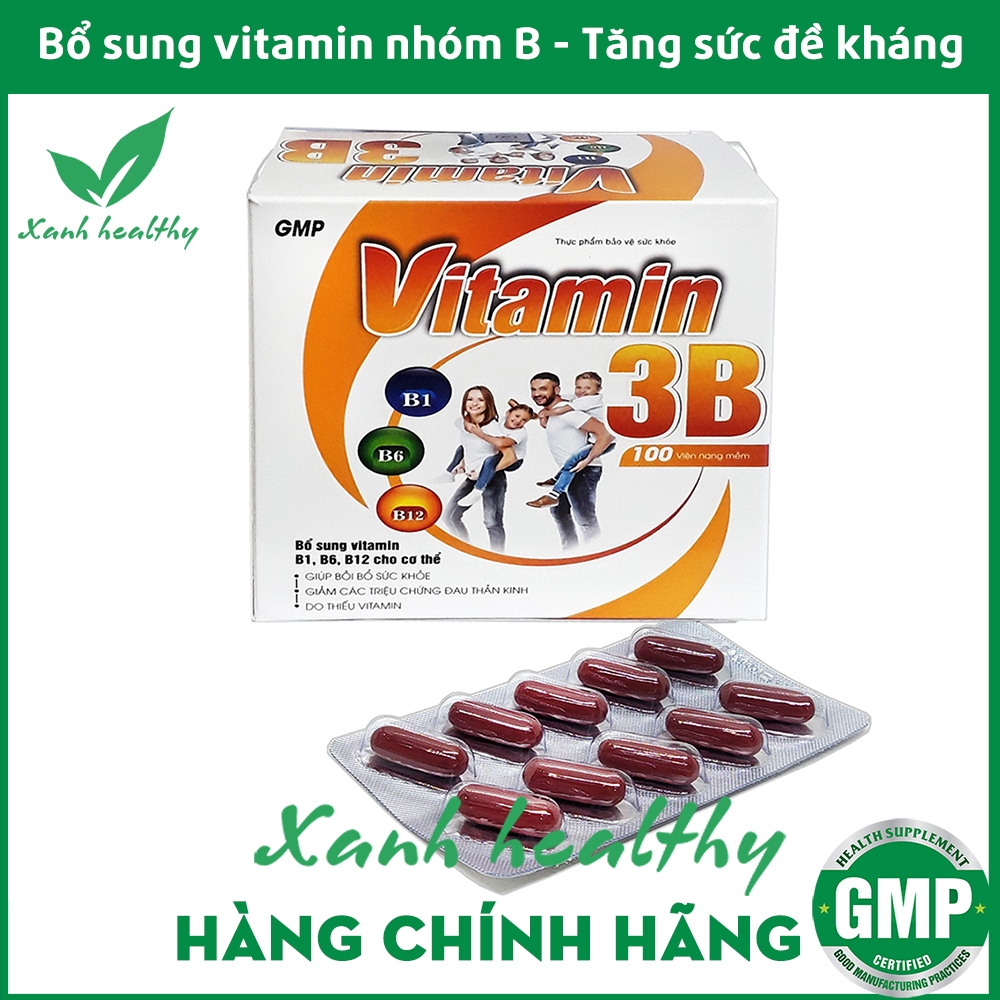 Vitamin 3B yến sào đông trùng hạ thảo - Viên uống tăng cường sức khỏe, nâng cao sức đề kháng, bồi bổ - Bổ sung B1, B6