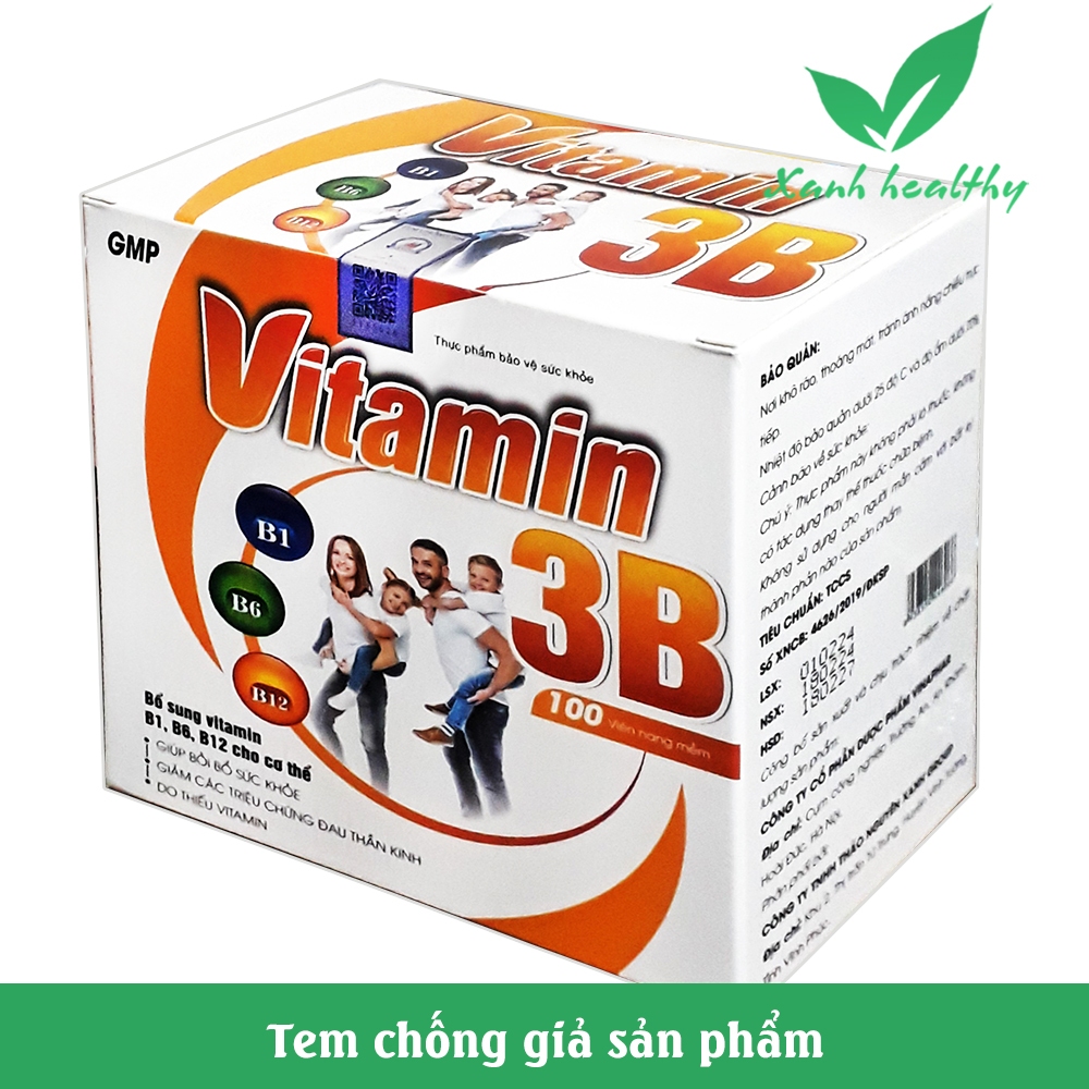 Vitamin 3B yến sào đông trùng hạ thảo - Viên uống tăng cường sức khỏe, nâng cao sức đề kháng, bồi bổ - Bổ sung B1, B6