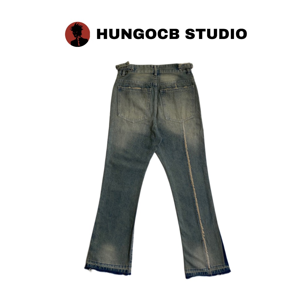 FLARE JEANS WASHED PANTS SS23  - Quần Jeans Loe - Hungocb Studio