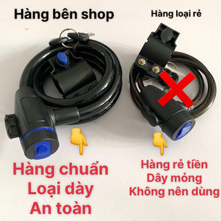 Khoá xe đạp, loại khoá chìa, tiện lợi, an toàn hàng chuẩn dây bản to