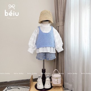 Quần sọc trắng xanh cho bé