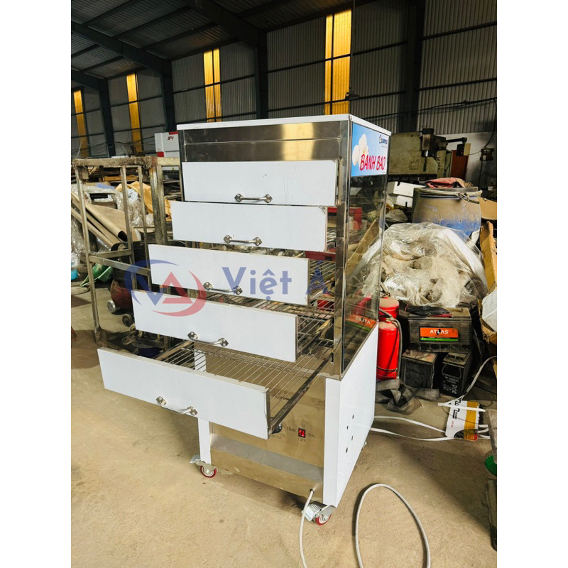 Tủ trưng bày bánh bao, tủ hấp bánh bao 5 tầng