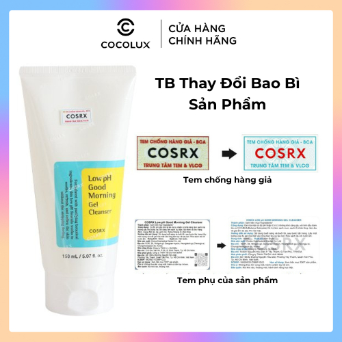 Sữa Rửa Mặt Giảm Mụn Cosrx Low pH Good Morning Gel Cleanser 150ml