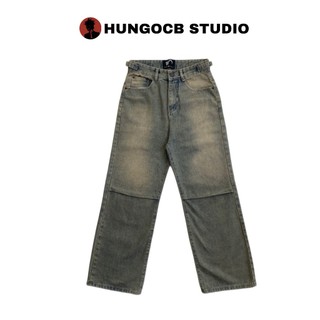 BAGGY JEANS WASHED PANTS SS23 (Lemon Vintage) - Quần Jeans BAGGY Ống Suông - Hungocb Studio