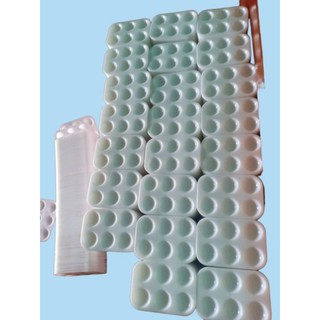 [sỉ 50] khay đựng màu 6 ô trơn bóng