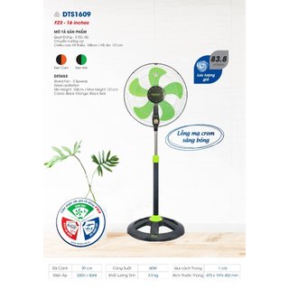 Quạt đứng thân sắt senko dts1609 - màu ngẫu nhiên