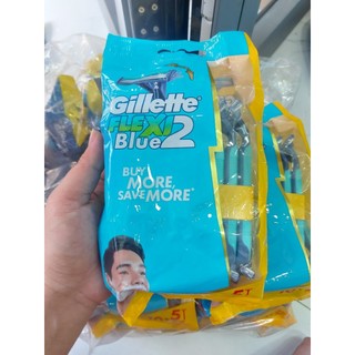 Bộ 15 cây dao cạo 2 lưỡi Gillette Blue 2 Flexi mẫu mới
