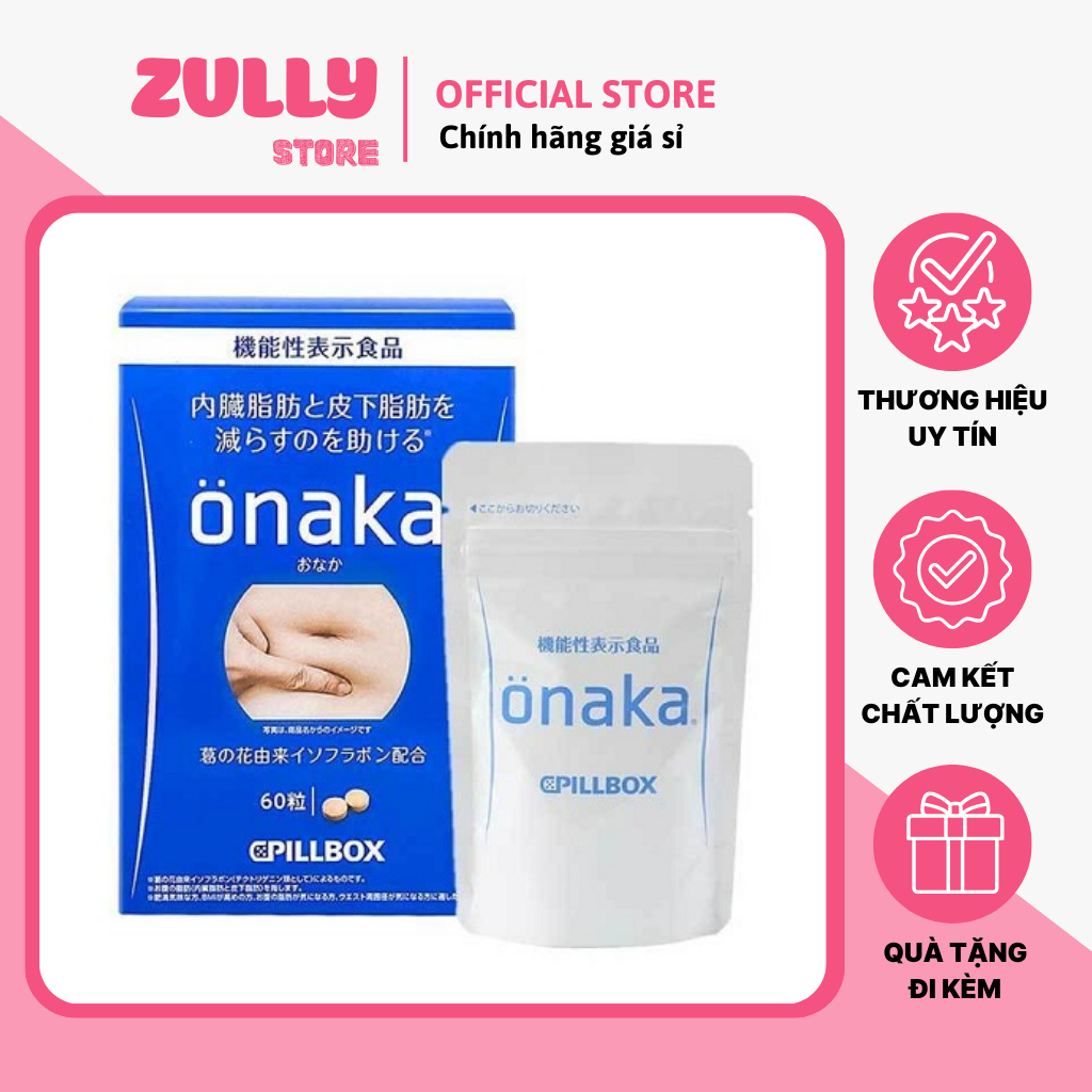 Viên uống giảm mỡ bụng, giảm cân hiệu quả Onaka của Nhật bản gói 60 viên date 2025
