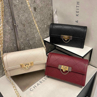 [FULLBOX] Túi Cn.K dáng hộp khoá xích gập nhọn size 18cm