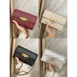 [FULLBOX] Túi Cn.K dáng hộp khoá xích gập nhọn size 18cm