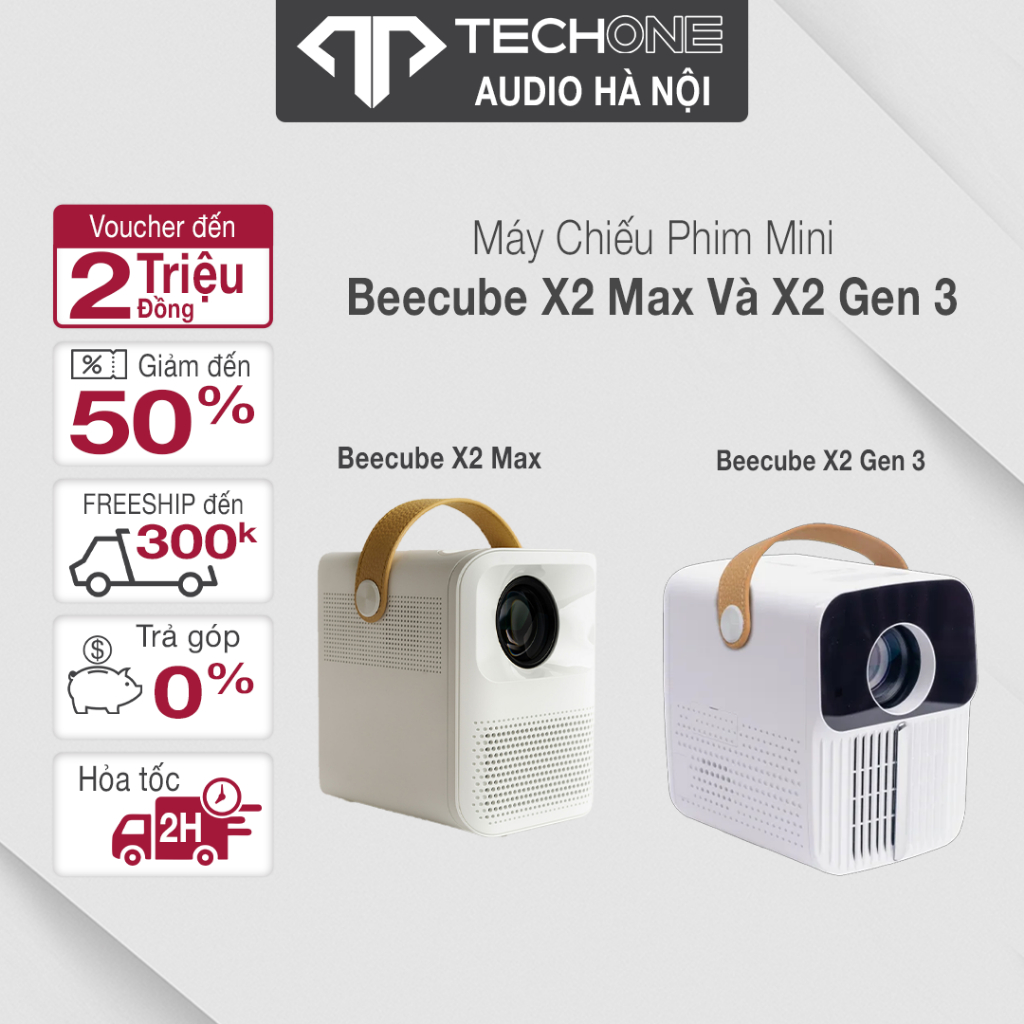 Máy Chiếu Mini BeeCube X2 MAX và X2 GEN 4 (2024)  Độ Phân Giải Full HD 1080 - Bảo Hành 12 Tháng